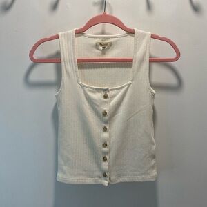 Madewell Ribbed Cream Tank Top